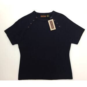 Oxford & Fulham Shortsleeve Navy Sweater Size Large